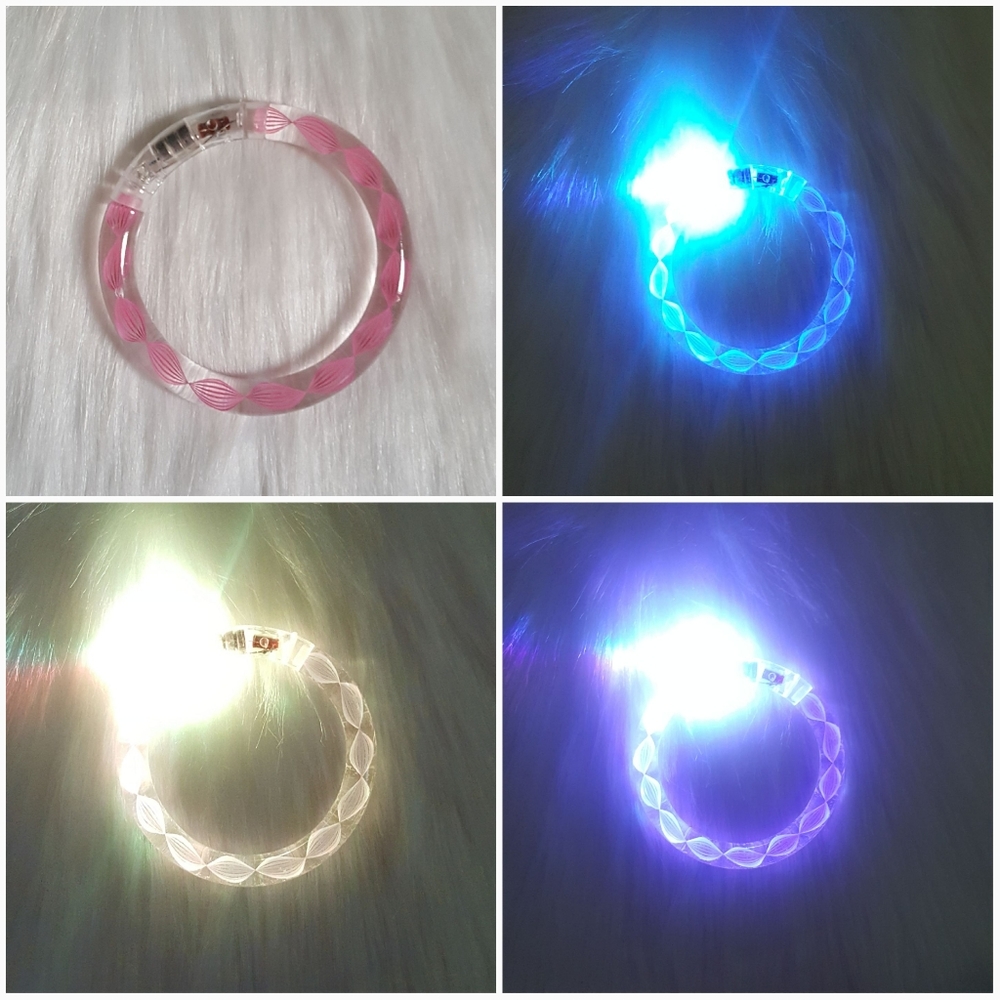 Pink Light Up Bangle Bracelet